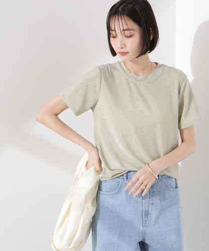 ラメカットクルーネックＴシャツ