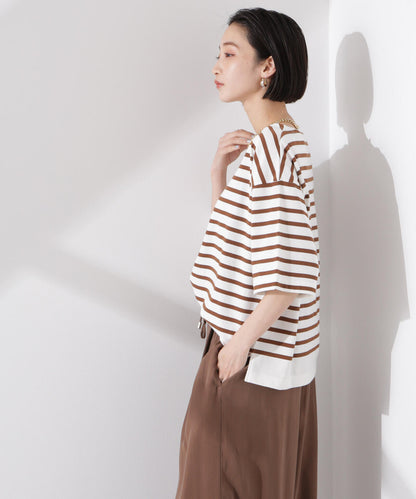 パネルボーダーワイドトップス