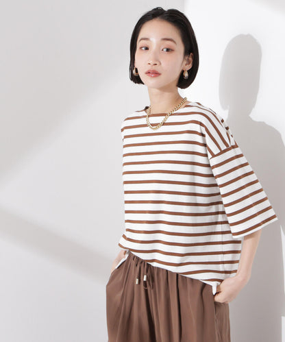 パネルボーダーワイドトップス