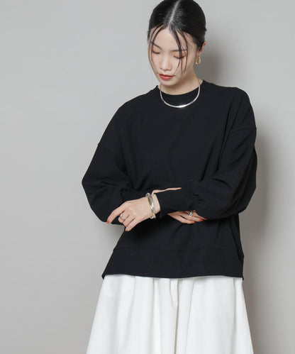 サカリバカットワイドクルーネックトップス(セットアップ可)