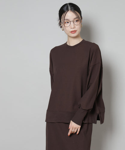サカリバカットワイドクルーネックトップス(セットアップ可)