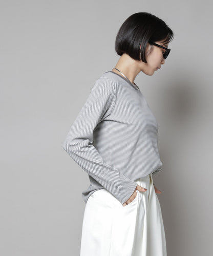 ミジンボーダーロングスリーブTシャツ