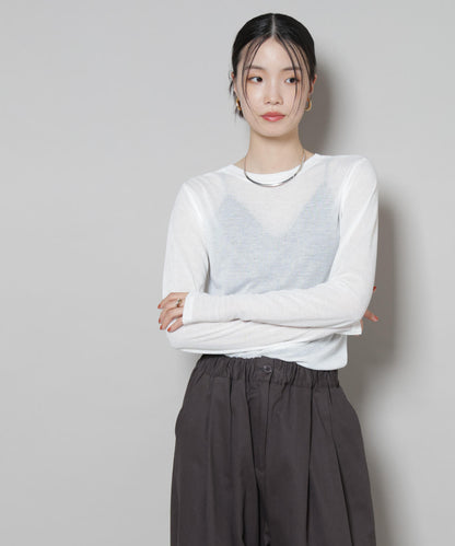 前後2wayシアーフライスカットトップス