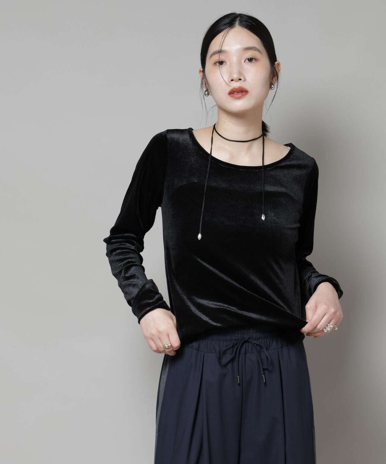 前後2wayベロアカットトップス(セットアップ可)