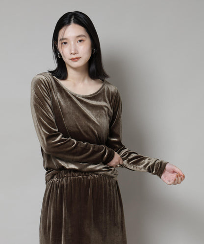 前後2wayベロアカットトップス(セットアップ可)