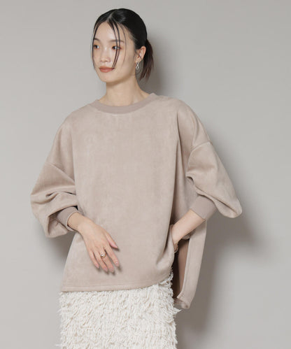 カットスエードサイドスリットワイドプルオーバー(セットアップ可)