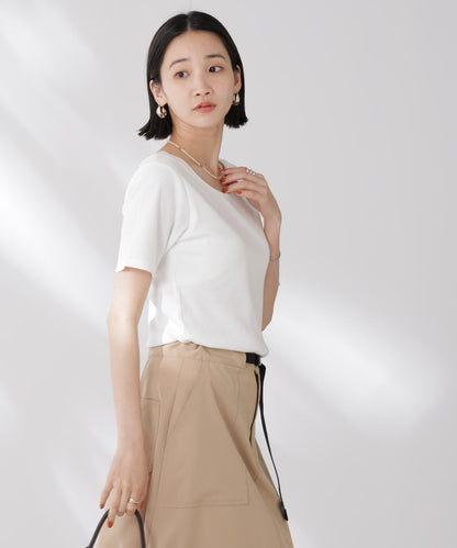 抗菌防臭・接触冷感機能 カップ付きクルーネックトップス