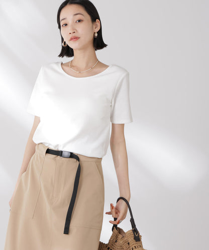 抗菌防臭・接触冷感機能 カップ付きクルーネックトップス