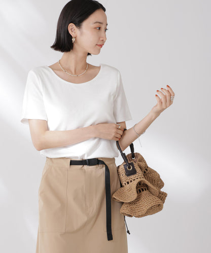 抗菌防臭・接触冷感機能 カップ付きクルーネックトップス