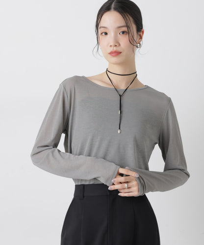 スラブシアーロングスリーブTシャツ