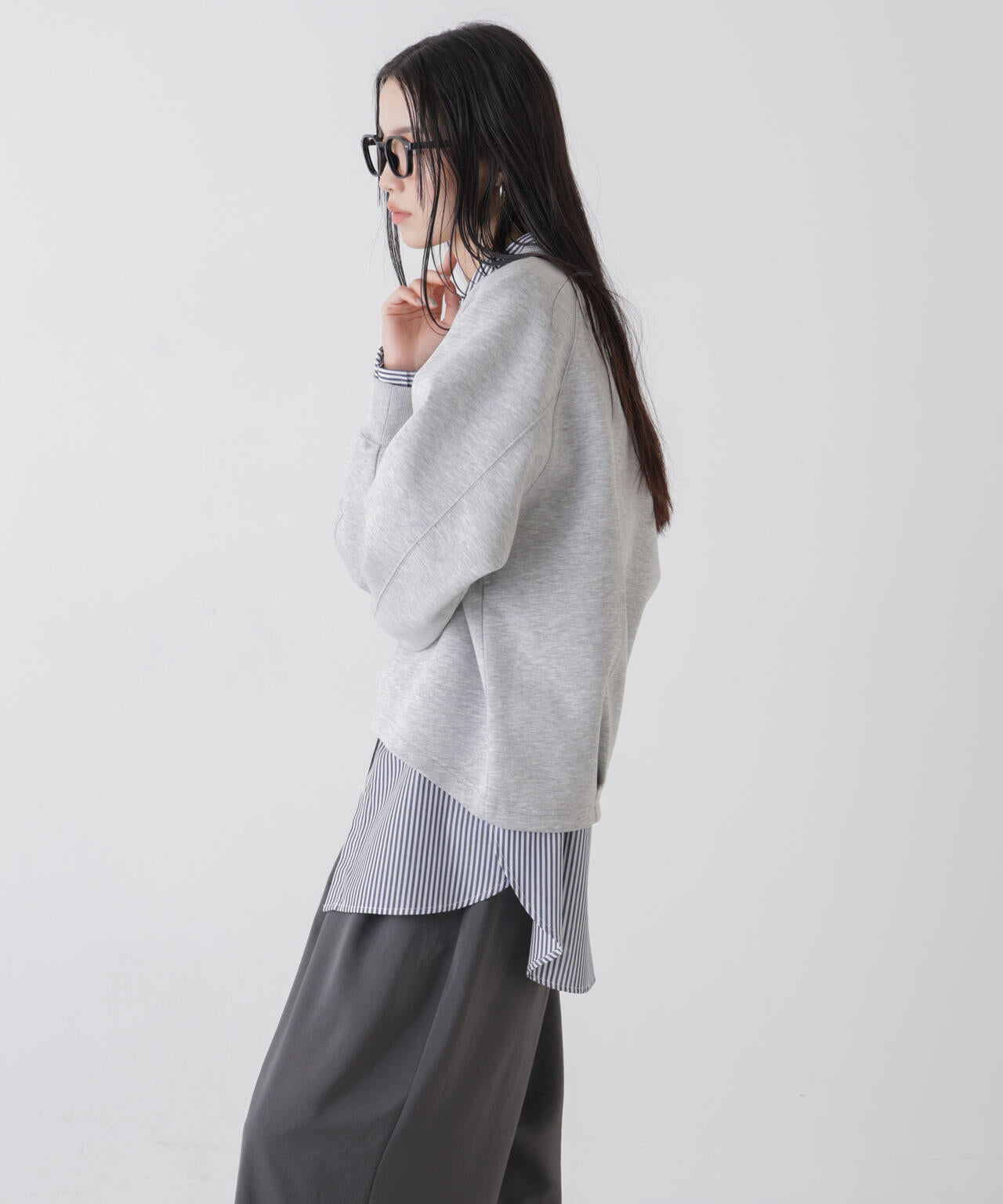 ソフトダンボールドルマンコクーンシルエットプルオーバー