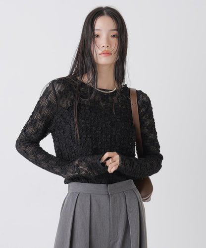 ポコポコレースカットトップス