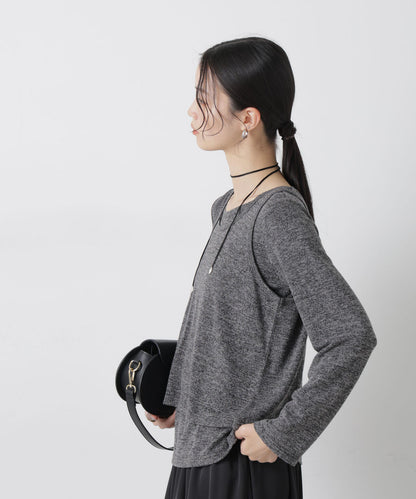 メランジカットレイヤードセットトップス