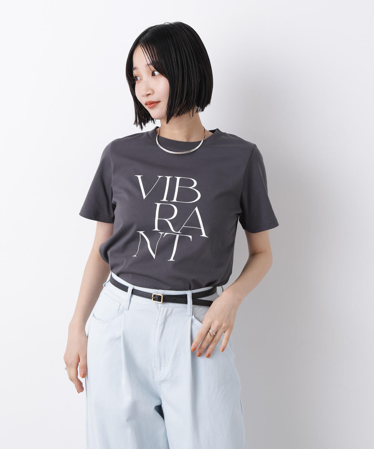 接触冷感&紫外線防止機能 ロゴプリントTシャツ